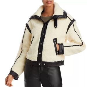 Veronica Beard "Anita" Fleece Moto Jacket M